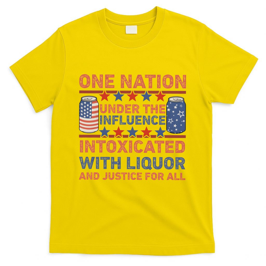 One Nation Under The Influence 4th Of July Intoxicated With Liquor T-Shirt