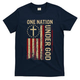 One Nation Under God Flag 4th Of July Patriotic T-Shirt