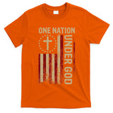 One Nation Under God Flag 4th Of July Patriotic T-Shirt