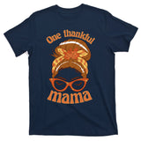 One Thankful Mama Autumn Festive Hair Bun T-Shirt