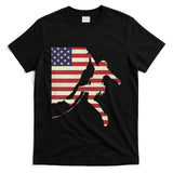Patriotic 4th Of July American Usa Flag Rock Climbing Meaningful Gift T-Shirt