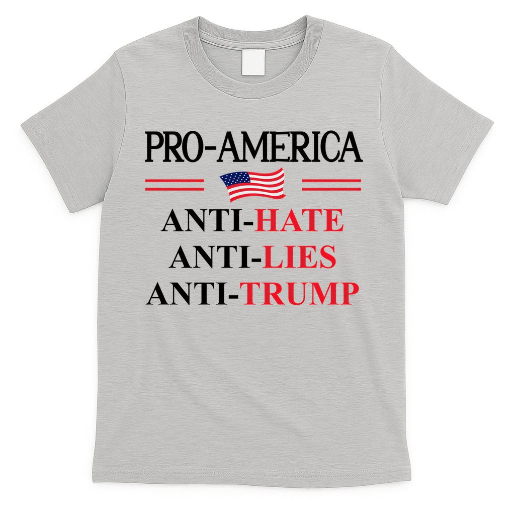 Pro America Anti Trump Hate Lies Resist Sign Anti Trump Flag T-Shirt