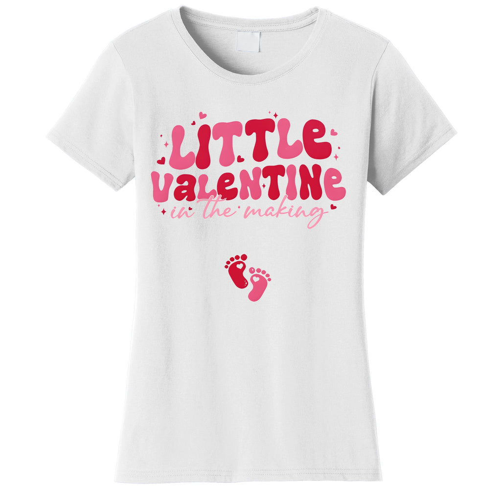 Pregnancy Announcement Little Valentine In The Making Women's T-Shirt