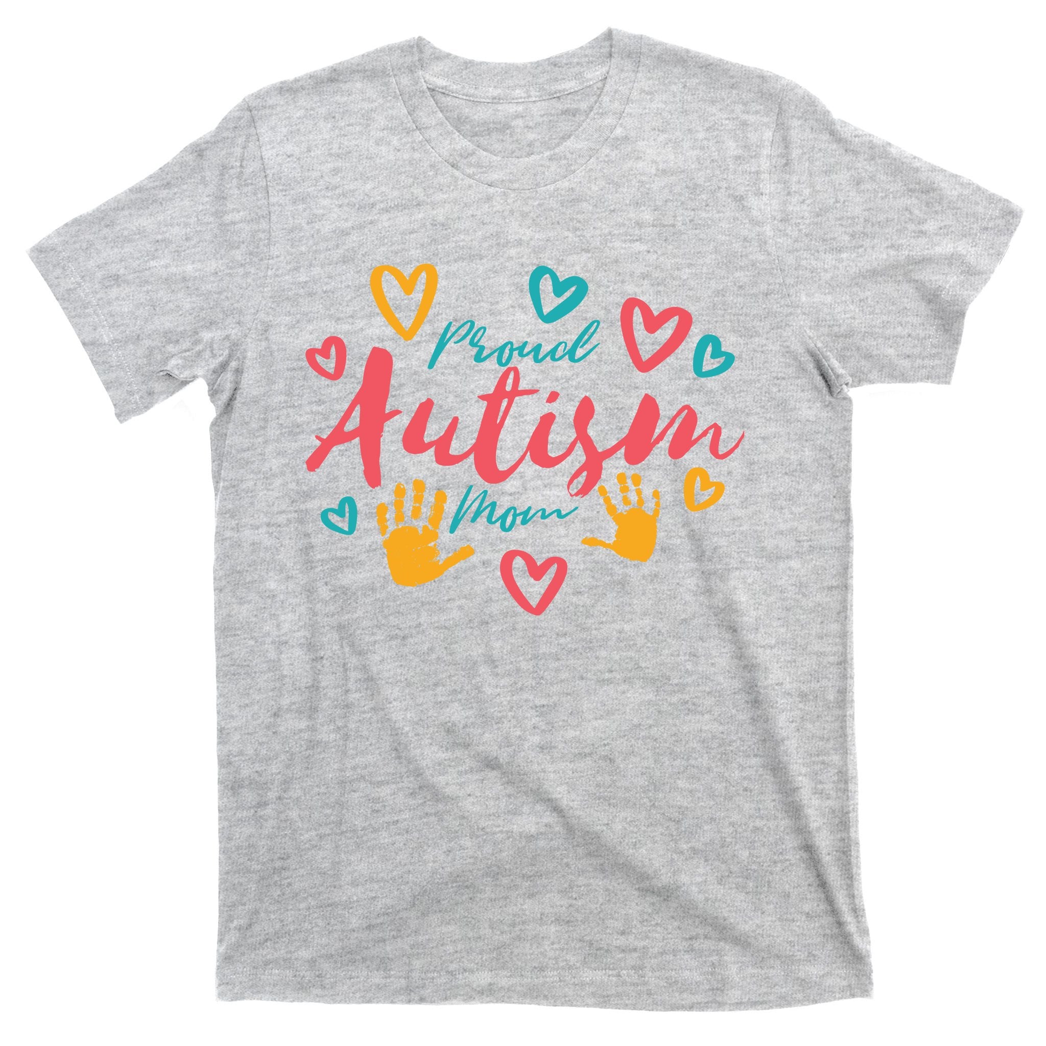 Proud Autism Mom Handprints T-Shirt