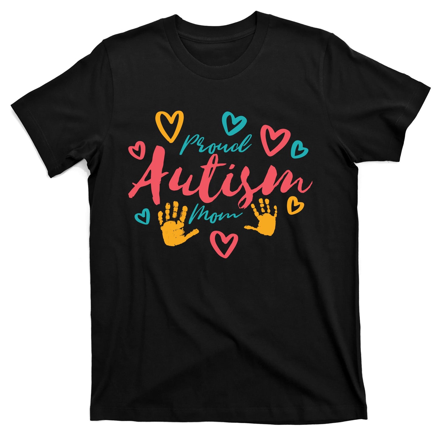 Proud Autism Mom Handprints T-Shirt