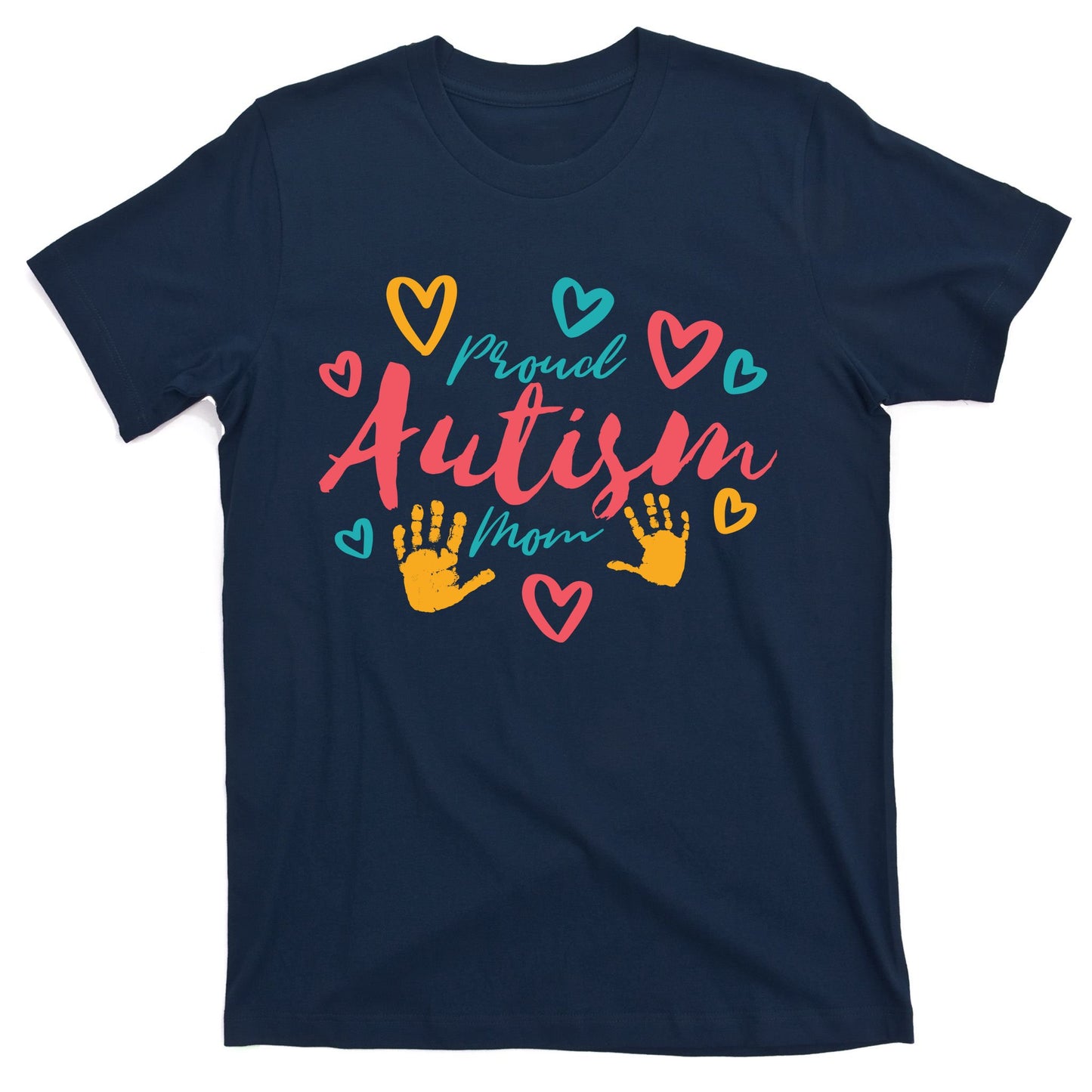Proud Autism Mom Handprints T-Shirt