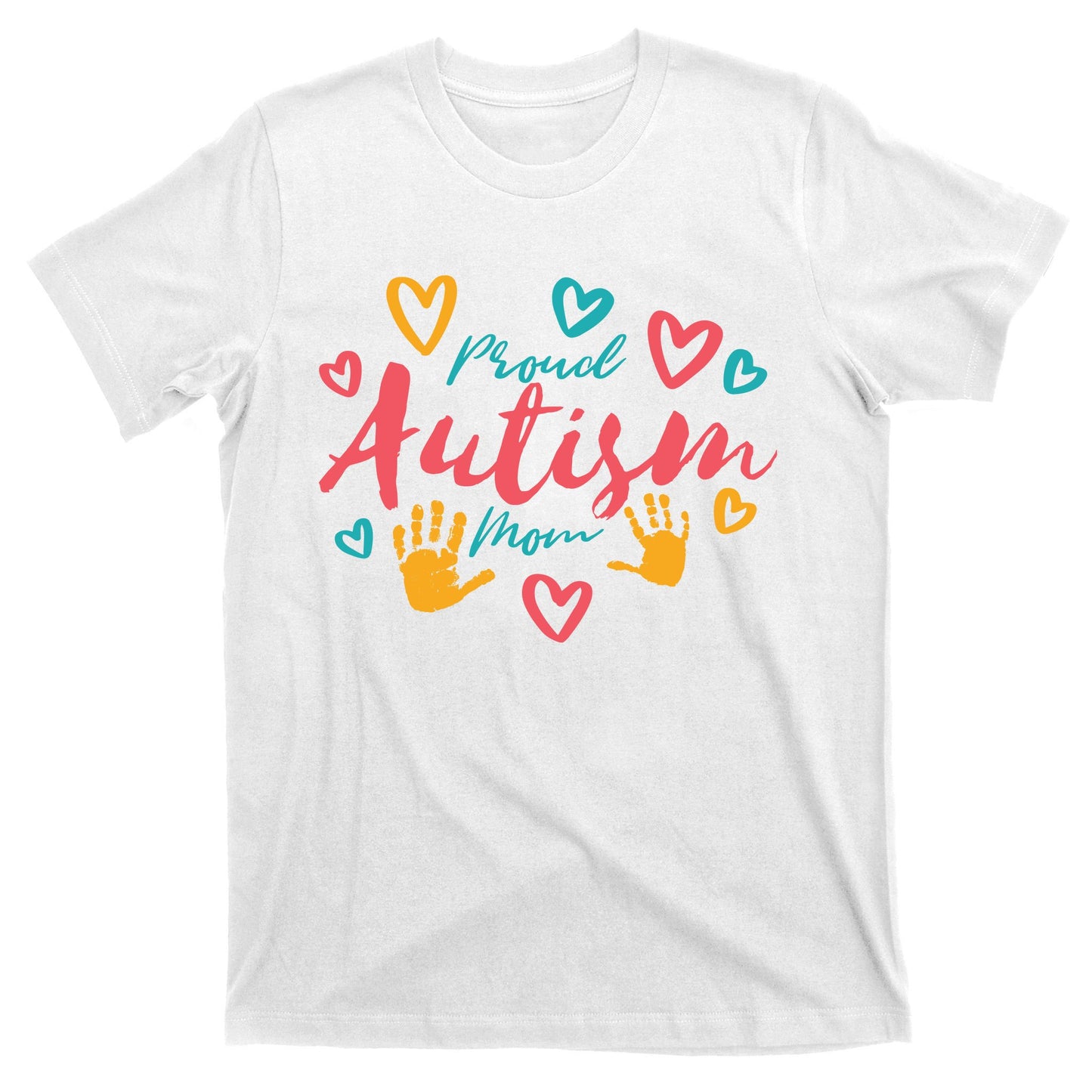 Proud Autism Mom Handprints T-Shirt