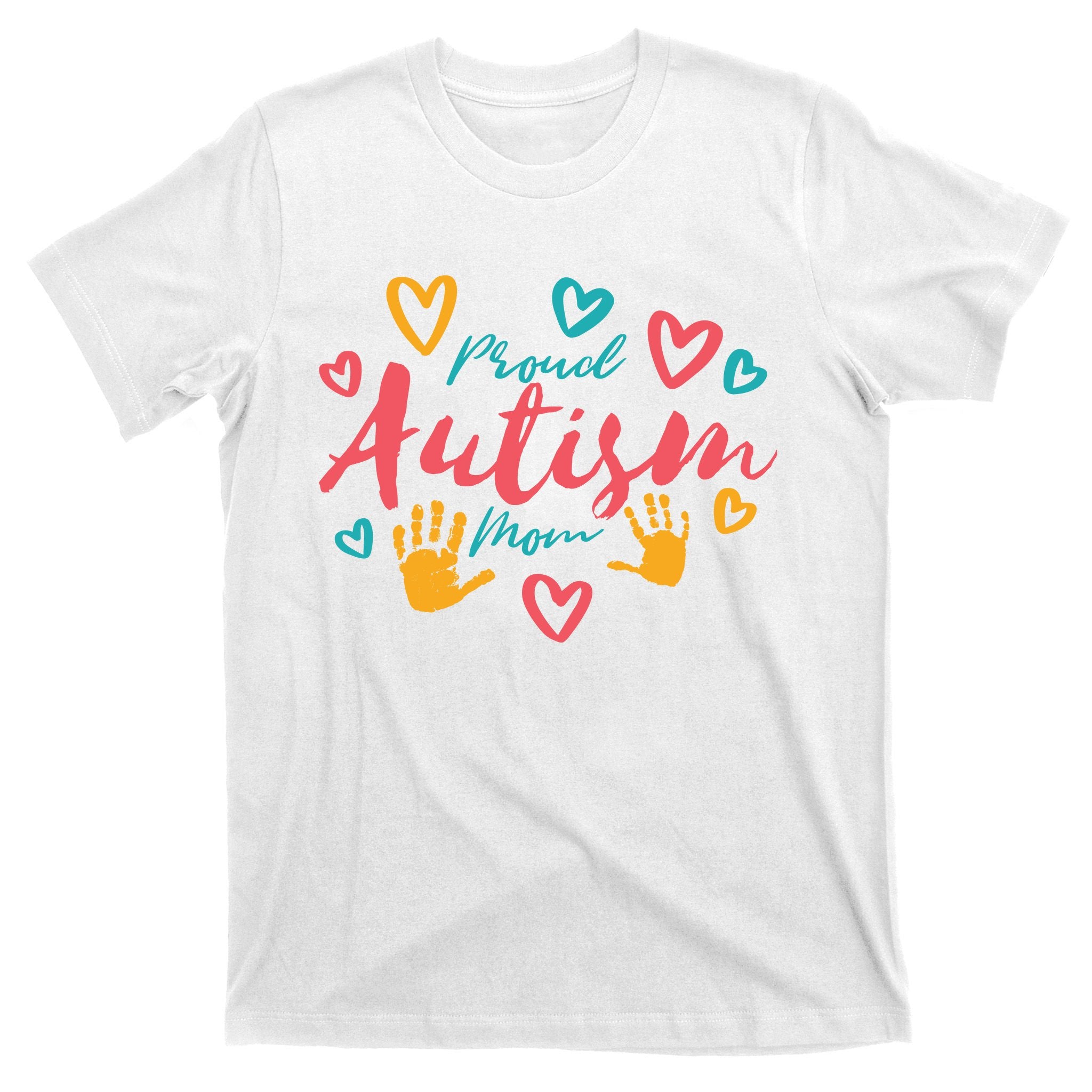 Proud Autism Mom Handprints T-Shirt