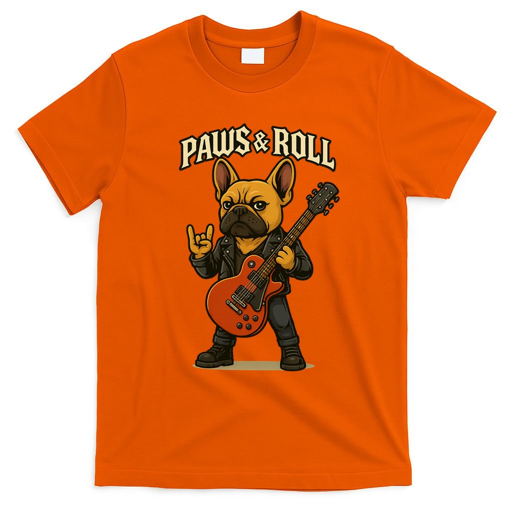 Paws And Roll French Bulldog Funny T-Shirt