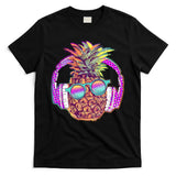 Pop Art Summer Time Headphones Pineapple T-Shirt