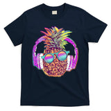 Pop Art Summer Time Headphones Pineapple T-Shirt