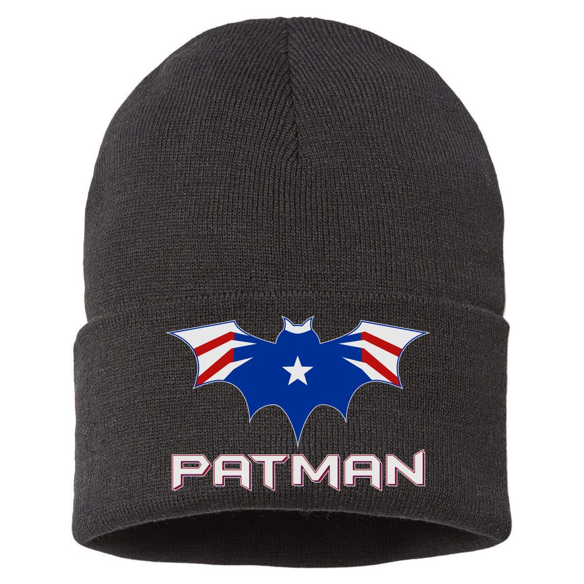 Patman New England Football Batman Logo Sustainable Knit Beanie