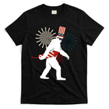 Patriotic Bigfoot Fireworks 4th of July T-Shirt