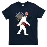 Patriotic Bigfoot Fireworks 4th of July T-Shirt
