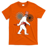 Patriotic Bigfoot Fireworks 4th of July T-Shirt