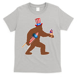 Patriotic Bigfoot Fireworks USA T-Shirt