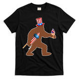 Patriotic Bigfoot Fireworks USA T-Shirt