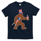 Patriotic Bigfoot Fireworks USA T-Shirt