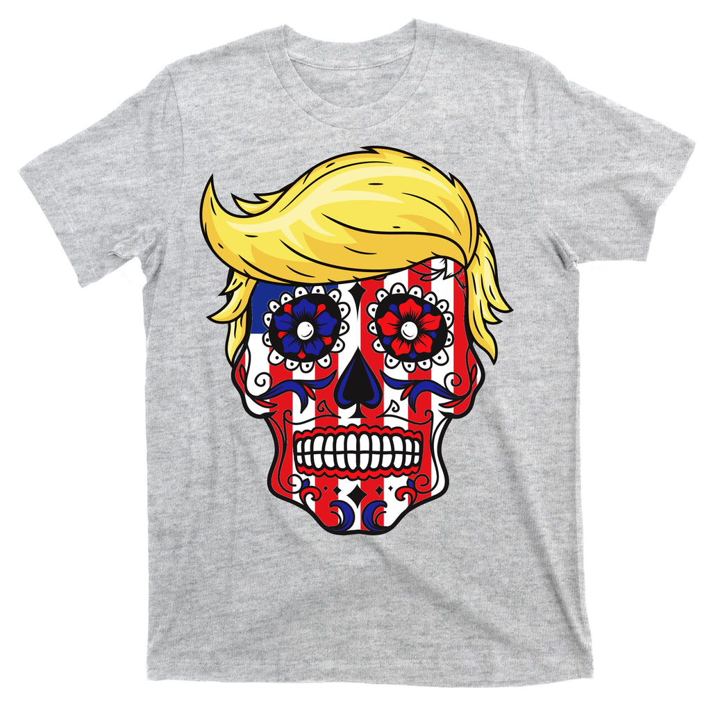 Patriotic Donald Trump Sugar Skull T-Shirt