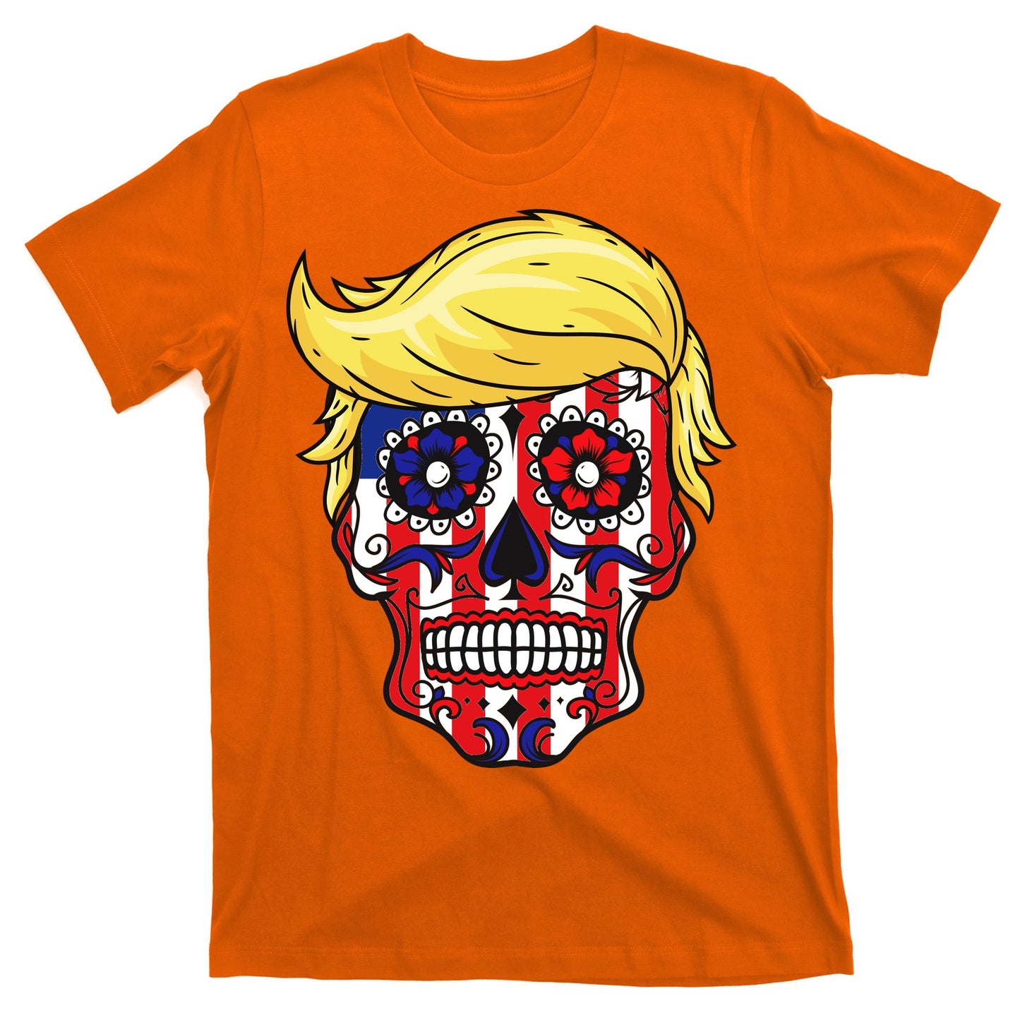 Patriotic Donald Trump Sugar Skull T-Shirt