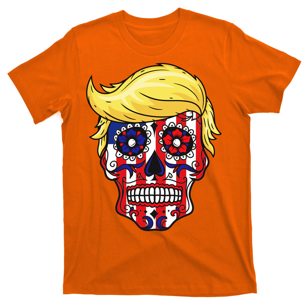 Patriotic Donald Trump Sugar Skull T-Shirt