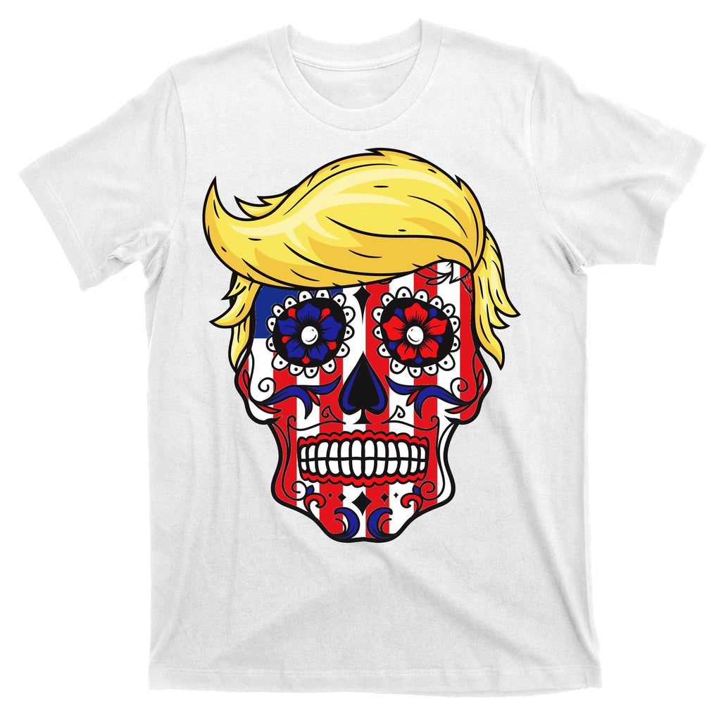 Patriotic Donald Trump Sugar Skull T-Shirt