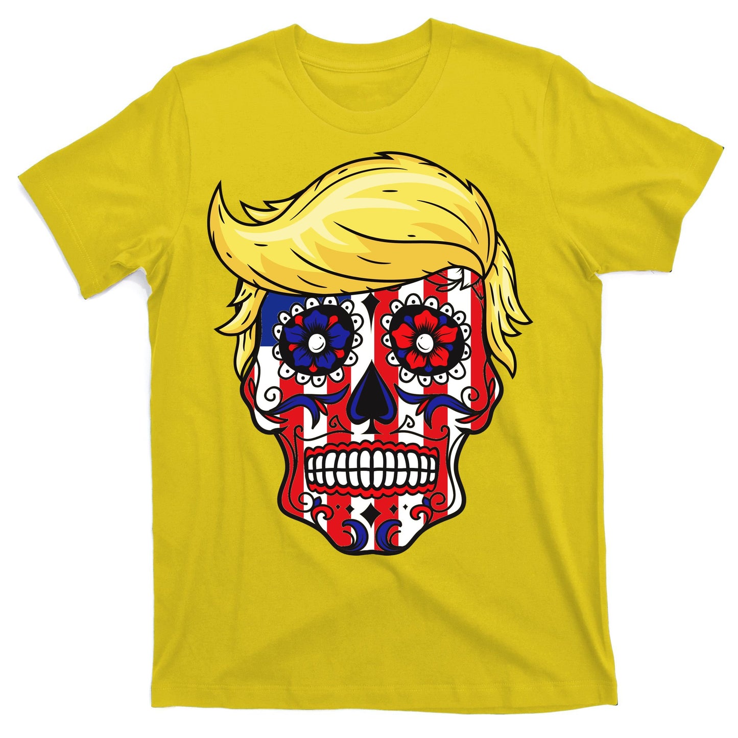 Patriotic Donald Trump Sugar Skull T-Shirt