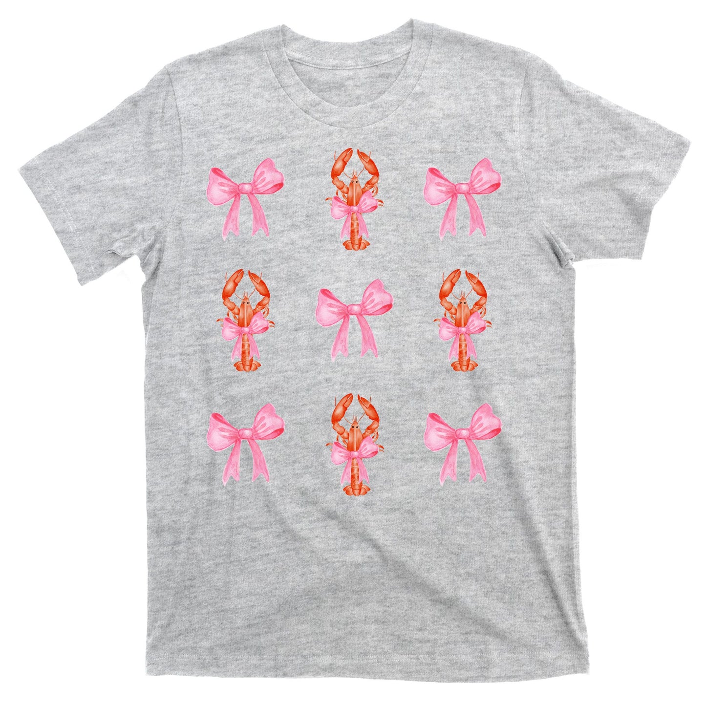 Pink Bow Cute Coquette Crawfish Y2k Clean Girl Aesthetic T-Shirt