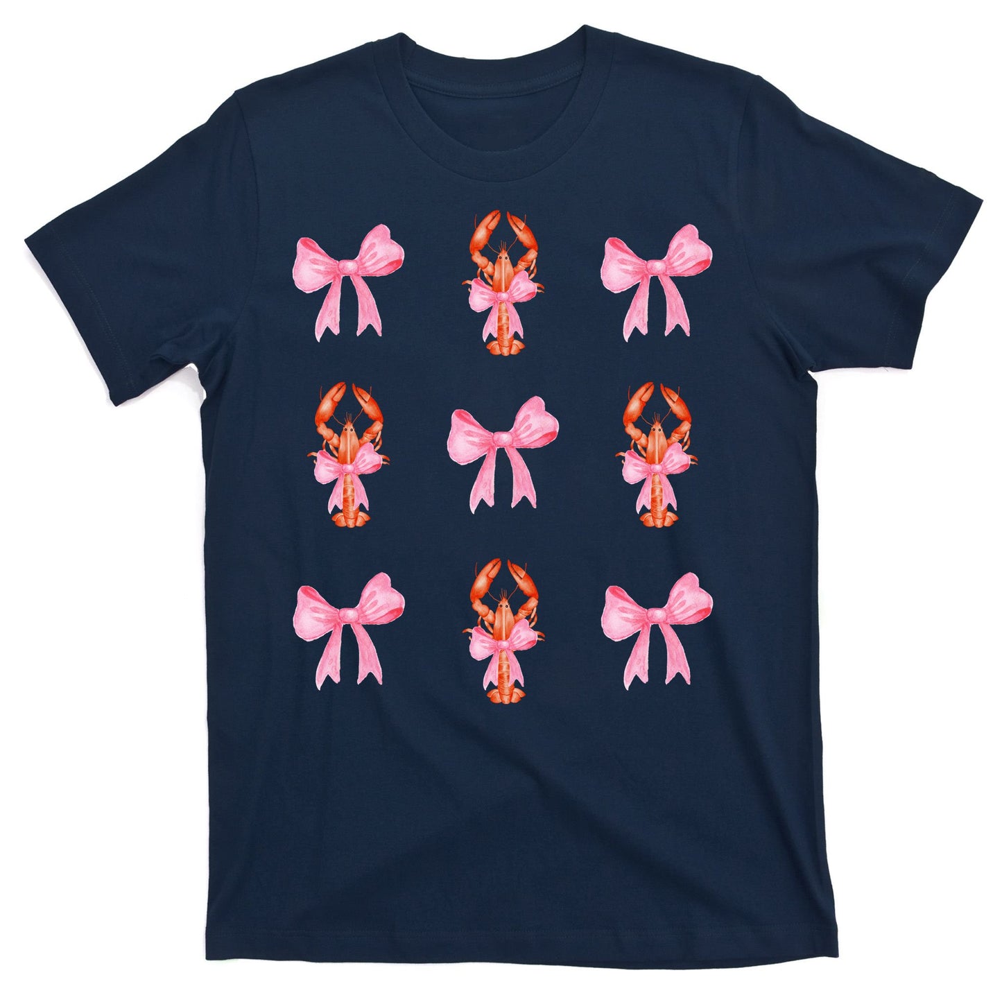 Pink Bow Cute Coquette Crawfish Y2k Clean Girl Aesthetic T-Shirt