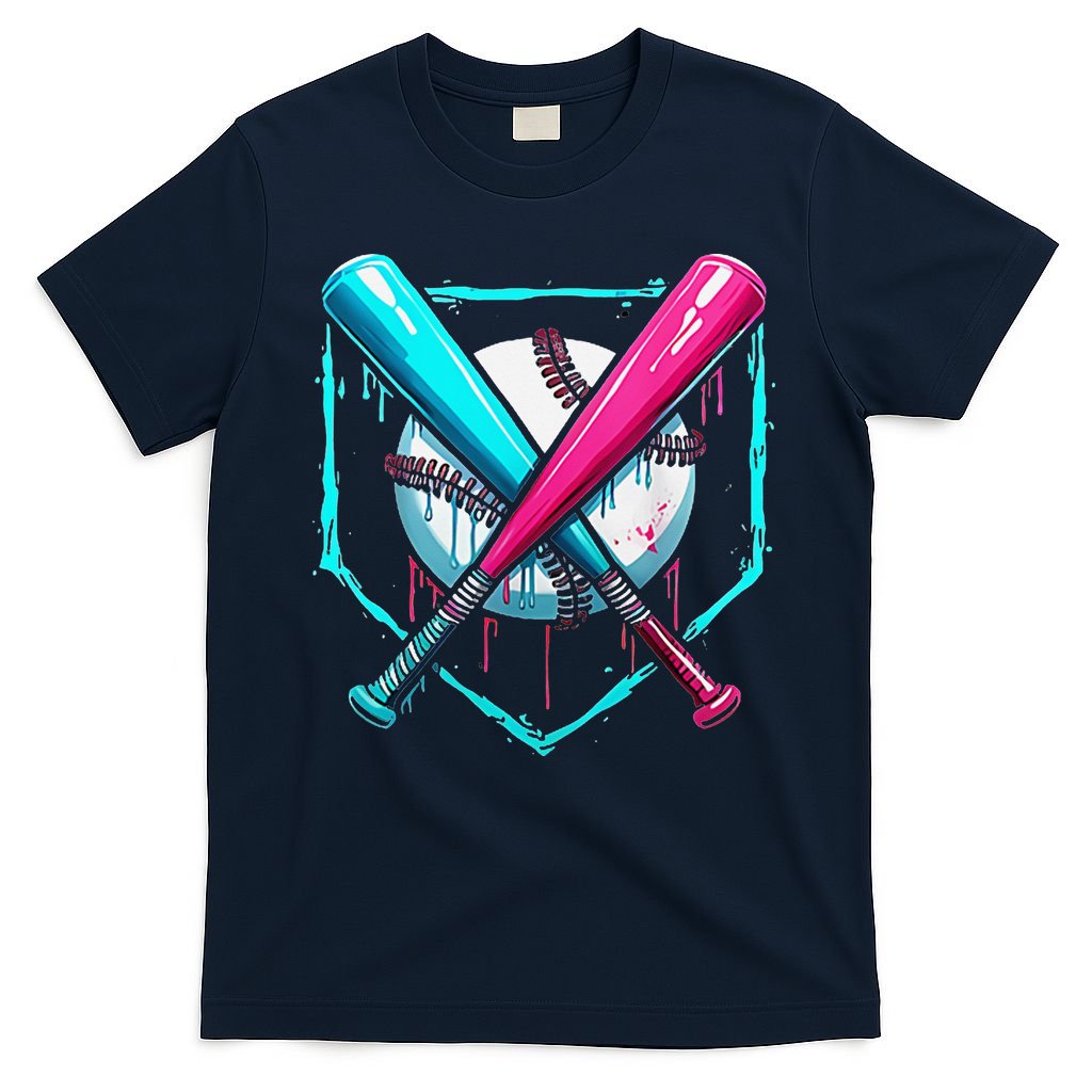 Pocket Baseball Drip Bats Ice Cream Drip Sports T-Shirt