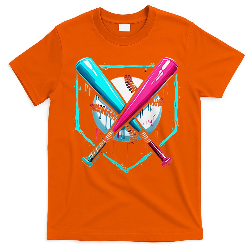 Pocket Baseball Drip Bats Ice Cream Drip Sports T-Shirt