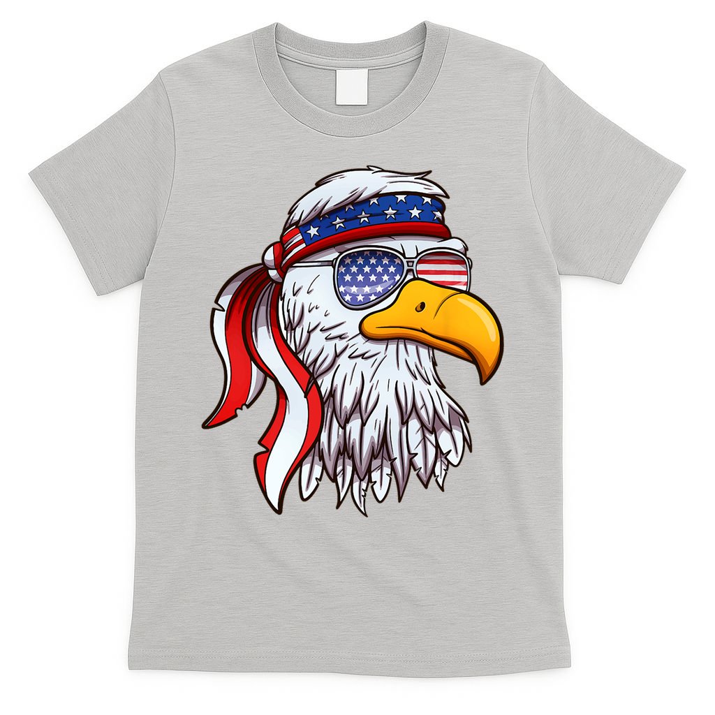 Patriotic Bald Eagle Mullet USA American Flag 4th Of July T-Shirt