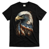 Patriotic Bald Eagle 4th Of July Men USA American Flag T-Shirt