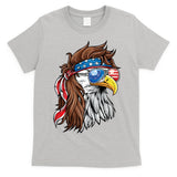 Patriotic Bald Eagle Mullet USA American Flag 4th Of July T-Shirt