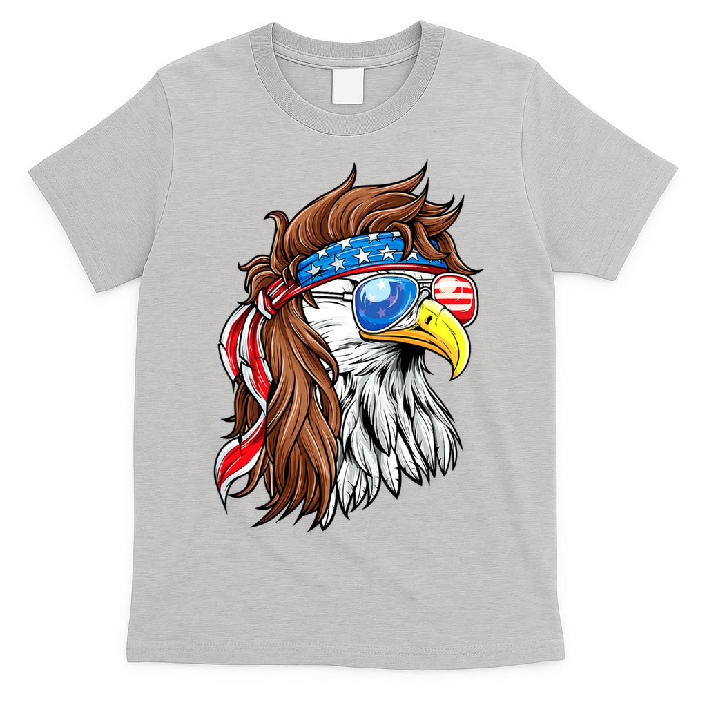 Patriotic Bald Eagle Mullet USA American Flag 4th Of July T-Shirt