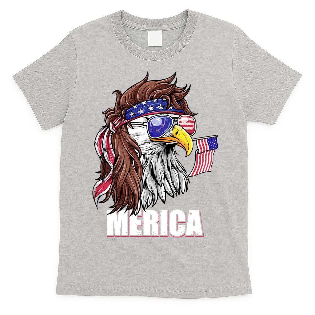 Patriotic Bald Eagle Mullet USA American Flag 4th Of July T-Shirt