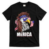 Patriotic Bald Eagle Mullet USA American Flag 4th Of July T-Shirt