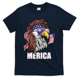 Patriotic Bald Eagle Mullet USA American Flag 4th Of July T-Shirt