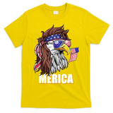 Patriotic Bald Eagle Mullet USA American Flag 4th Of July T-Shirt