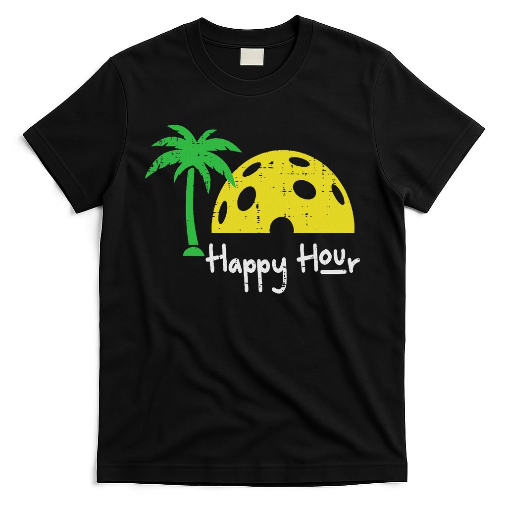 Pickle Ball Happy Hour Palm Tree Pickleball Women T-Shirt