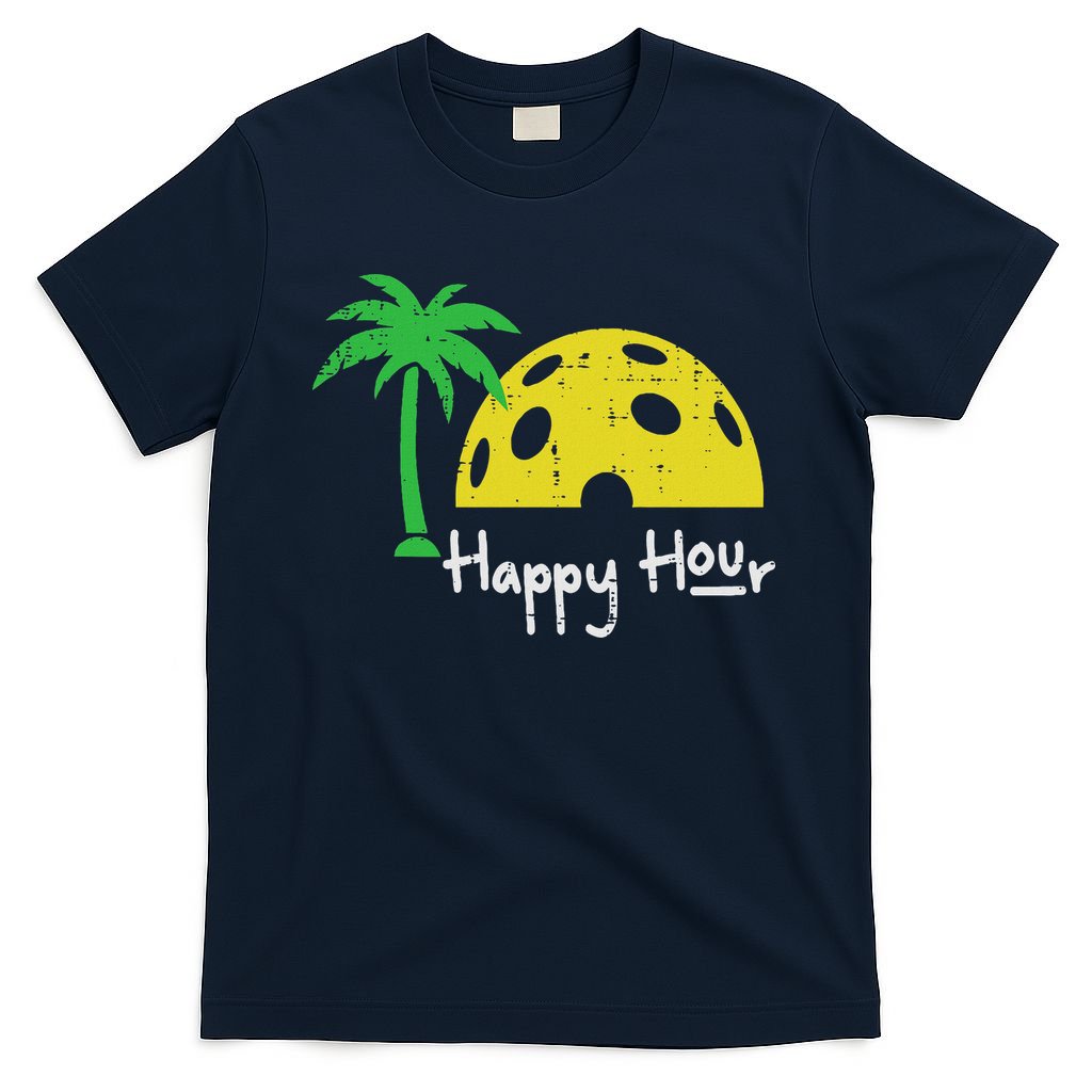 Pickle Ball Happy Hour Palm Tree Pickleball Women T-Shirt