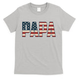 Papa Bold Patriotic American Flag Father’s Day T-Shirt