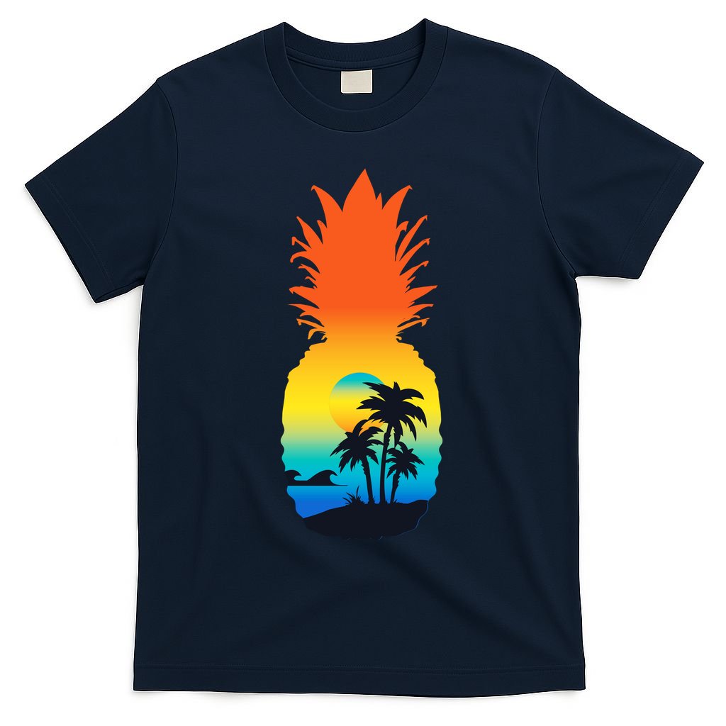 Pineapple Summer Sunset Beach T-Shirt