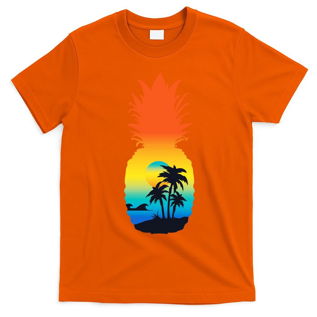 Pineapple Summer Sunset Beach T-Shirt