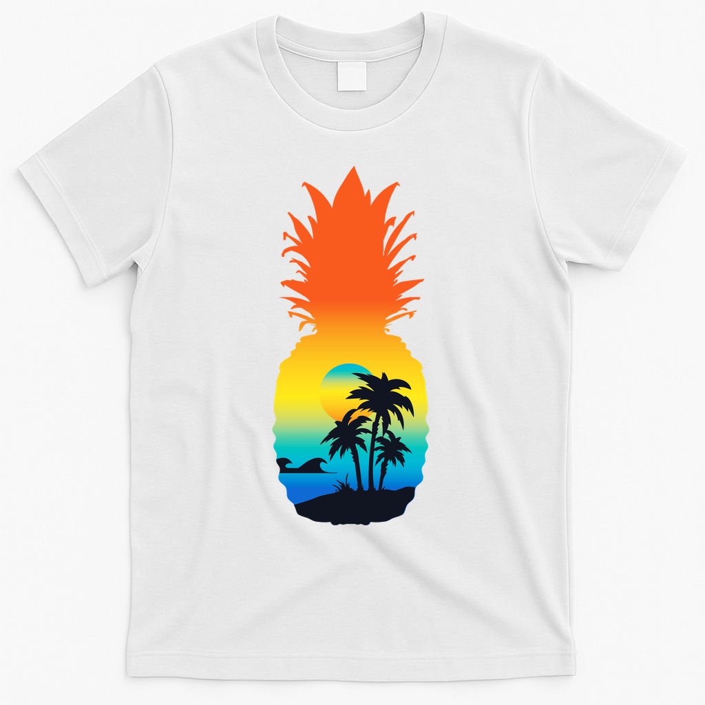 Pineapple Summer Sunset Beach T-Shirt