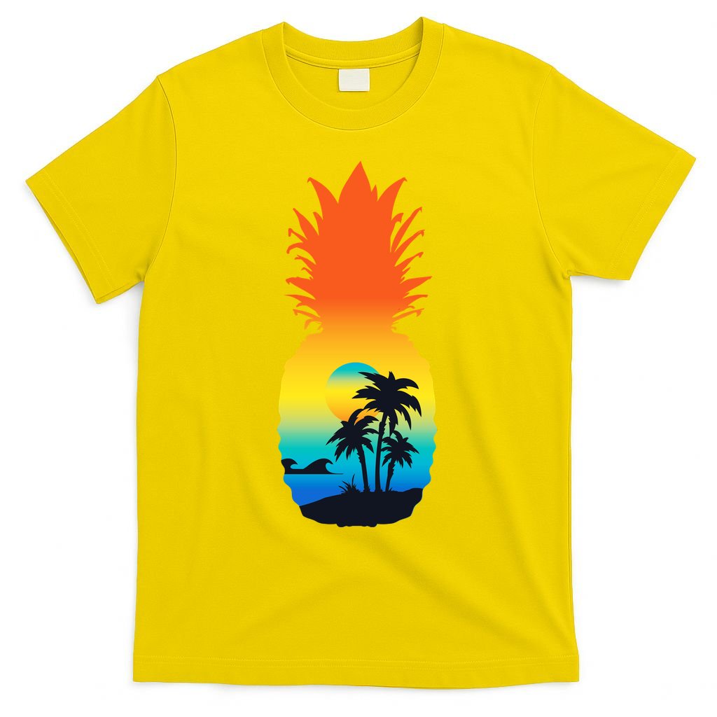Pineapple Summer Sunset Beach T-Shirt