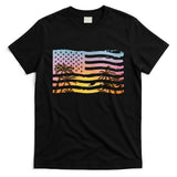 Patriotic Beach Usa Tropical Flag T-Shirt