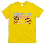 Patriotic Beach Usa Tropical Flag T-Shirt