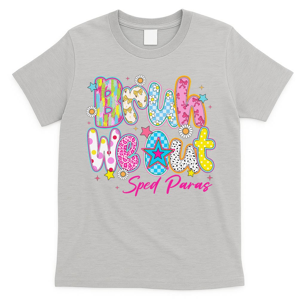 Preppy Bruh We Out Sped Paras Last Day Of School Summer T-Shirt