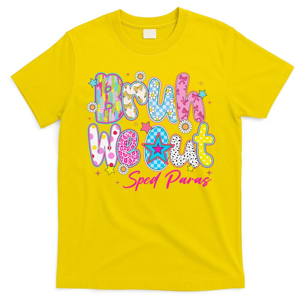 Preppy Bruh We Out Sped Paras Last Day Of School Summer T-Shirt